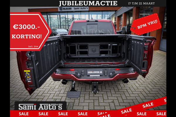 Dodge Ram 1500 LIMITED NIGHT HIGH OUTPUT 540PK 706 Nm 2025 | XB9 | MASSAGE | BOM VOL | CREW CAB | DUBBELE CABINE | GRIJSKENTEKEN | DE MEEST LUXUEUZE en BEGEERDE Pick-up | VOORRAAD NR 2302 - 7425