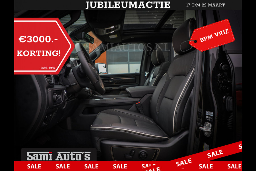 Dodge Ram 1500 LIMITED NIGHT H.O 540PK 706 Nm 2025 | XB9 | MASSAGE | BOM VOL | CREW CAB | DUBBELE CABINE | GRIJSKENTEKEN | DE MEEST LUXUEUZE en BEGEERDE Pick-up | VOORRAAD NR 2357 - 5182