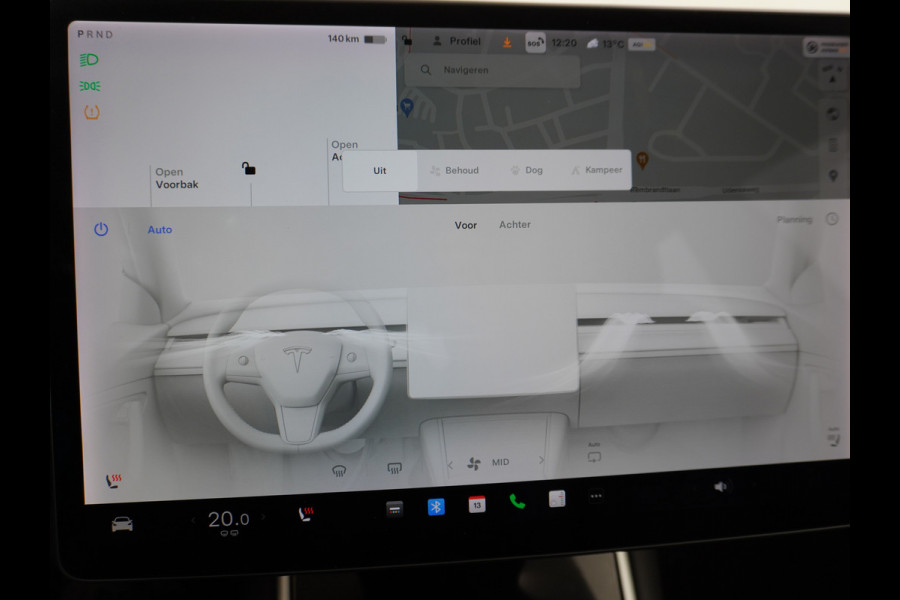 Tesla Model 3 SR+60kWh 325PK 18" AutoPilot Leer PanoDak Adaptive cruise Camera's Elektr.-Stuur+Stoelen+Spiegels+Geheugen+Easy-Entry+Verwarmde  Navi LED-a+v Comfortstoelen ACC DAB Voorverwarmen interieur via App Keyless via Telefoonsleutel One-Pedal-Drive Origineel Nederlandse auto tot 11kw laden thuis ! Garantie Accu tot  08-11-2027 max 160.000km 1584kg licht!