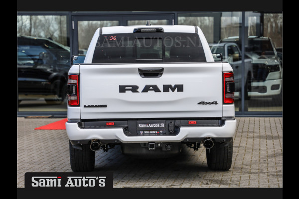 Dodge Ram 1500 LARAMIE NIGHT | NIEUW! BMP VRIJ | PANORAMA | LPG | HUD | VIRTUAL | LUCHTVERING | 360CAM | DODE HOEK | 5.7 V8 HEMI 402PK 4x4 | CREWCAB 5 PERSOONS | GRIJSKENTEKEN | VOORRAAD NR 2147 - 4802