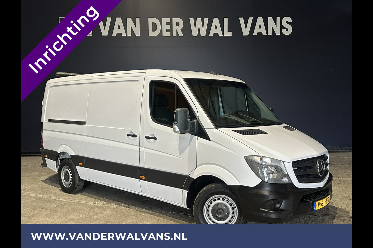 Mercedes-Benz Sprinter 316 CDI 164pk L2H1 inrichting Euro6 Airco | Omvormer | 2800kg Trekhaak | Chauffeursstoel parkeersensoren, werkbank, multifunctioneel stuurwiel