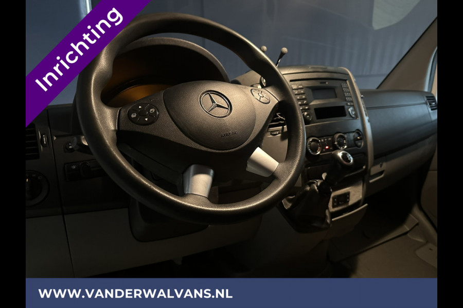 Mercedes-Benz Sprinter 316 CDI 164pk L2H1 inrichting Euro6 Airco | Omvormer | 2800kg Trekhaak | Chauffeursstoel parkeersensoren, werkbank, multifunctioneel stuurwiel