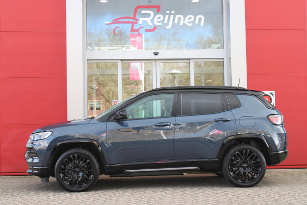 Jeep Compass 4xe SUMMIT 240PK PHEV AUTOMAAT | NAVIGATIE 10,25 "TOUCHSCREEN | APPLE CARPLAY/ANDROID AUTO | ACHTERUITRIJ CAMERA | DAB+ RADIO | CLIMATE CONTROL | 19"GLOSS BLACK LICHTMETALEN VELGEN | ADAPTIVE / CRUISE CONTROL | DIGITAAL INSTRUMENTENPANEEL | LEDEREN BEKLEDING | ELEKTRISCH BEDIENBARE ACHTERKLEP | FULL LED KOPLAMPEN | LED MISTLAMPEN / BOCHTVERLICHTING | KEYLESS ENTRY & START | DRAADLOOS LADEN |