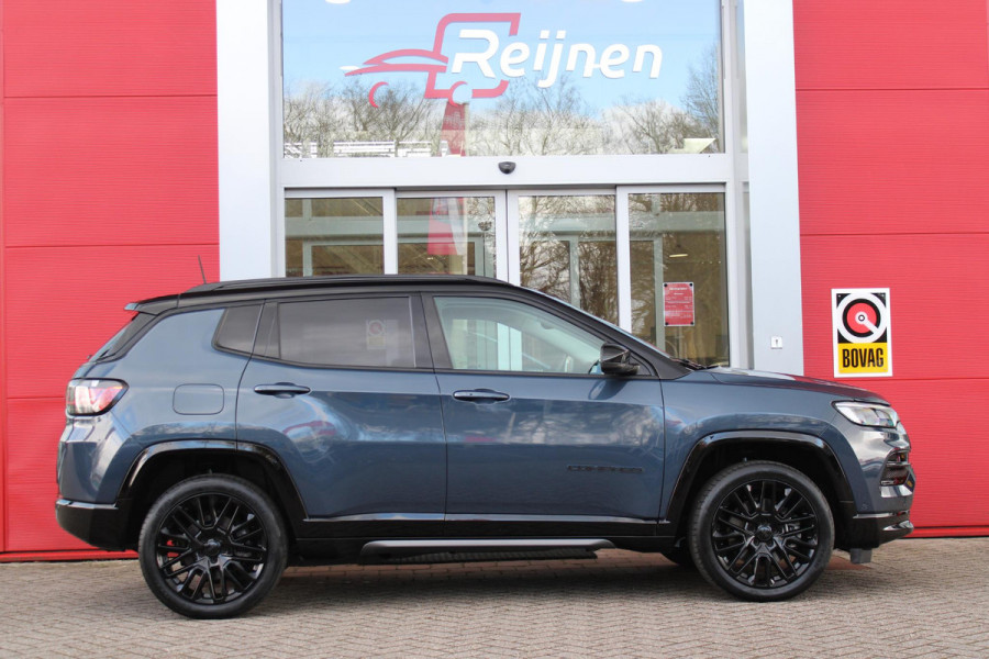 Jeep Compass 4xe SUMMIT 240PK PHEV AUTOMAAT | NAVIGATIE 10,25 "TOUCHSCREEN | APPLE CARPLAY/ANDROID AUTO | ACHTERUITRIJ CAMERA | DAB+ RADIO | CLIMATE CONTROL | 19"GLOSS BLACK LICHTMETALEN VELGEN | ADAPTIVE / CRUISE CONTROL | DIGITAAL INSTRUMENTENPANEEL | LEDEREN BEKLEDING | ELEKTRISCH BEDIENBARE ACHTERKLEP | FULL LED KOPLAMPEN | LED MISTLAMPEN / BOCHTVERLICHTING | KEYLESS ENTRY & START | DRAADLOOS LADEN |