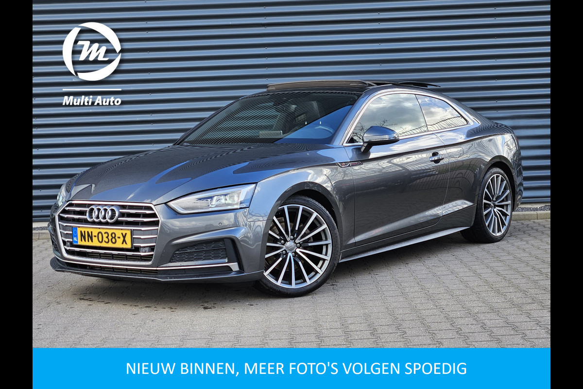 Audi A5 Coupé 2.0 TFSI ultra Launch Edition 190pk 2 x S Line | Panodak | Bang & Olufsen | Virtual | Camera | 19"L.M | Apple Carplay | Alcantara Sportstoelen Verwarmd | Sfeerverlichting |