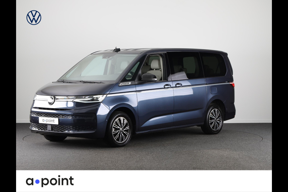 Volkswagen Multivan 1.4 eHybrid L2H1 Style 150 pk Automaat (DSG) | Private lease vanaf € 1.072,- pm | Navigatie | Elektr. trekhaak | Parkeersensoren (Park assist) | Achteruitrijcamera | Elektr. schuifdeuren | Stoelverwarming |