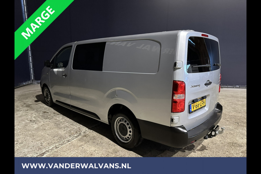 Citroën Jumpy 2.0 BlueHDI **MARGE, GEEN BTW** 123pk L3H1 XL Dubbel cabine Euro6 RIJKLAAR Airco | Navigatie Cruisecontrol, Apple Carplay, 2500kg Trekhaak, Parkeersensoren, 5-Zits