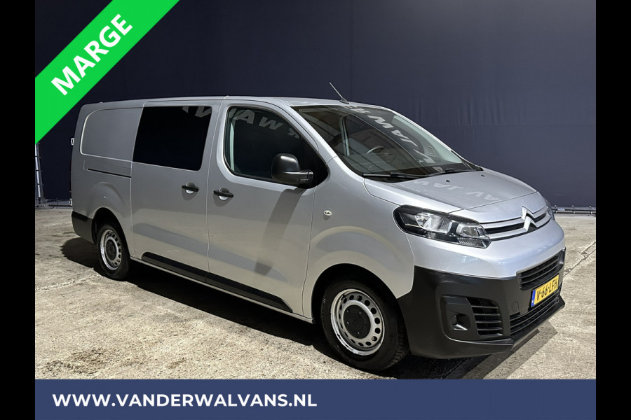 Citroën Jumpy 2.0 BlueHDI **MARGE, GEEN BTW** 123pk L3H1 XL Dubbel cabine Euro6 RIJKLAAR Airco | Navigatie Cruisecontrol, Apple Carplay, 2500kg Trekhaak, Parkeersensoren, 5-Zits