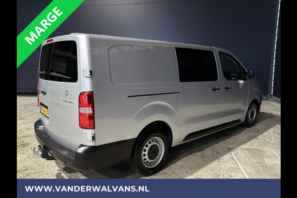 Citroën Jumpy 2.0 BlueHDI **MARGE, GEEN BTW** 123pk L3H1 XL Dubbel cabine Euro6 RIJKLAAR Airco | Navigatie Cruisecontrol, Apple Carplay, 2500kg Trekhaak, Parkeersensoren, 5-Zits