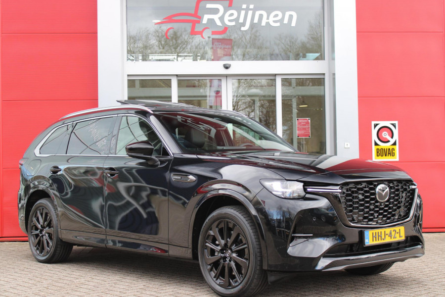 Mazda CX-80 2.5 e-SkyActiv 328PK PHEV HOMURA PLUS | 7-PERSOONS! | DRIVER PERSONALIZATION SYSTEM (GEZICHTSHERKENNING) | ELEKTRISCH BEDIENBARE VOORSTOELEN | FULL LEDEREN BEKLEDING | ADAPTIVE CRUISE CONTROL | 20" LICHTMETALEN VELGEN BLACK | 360° CAMERA | STOEL/STUUR VERWARMING | STOEL VENTILATIE | STOEL VERWARMING ACHTER | ADAPTIVE LED KOPLAMPEN | CLIMATE CONTROL VOOR + ACHTER | NAVIGATIE | APPLE CARPLAY/ANDROID AUTO | PANORAMISCH SCHUIF/KANTEL DAK | PARKEERSENSOREN VOOR EN ACHTER | BOSE AUDIO SYSTEM (12 SPEAKERS) | ELEKTRISCH BEDIENBARE ACHTERKLEP | DRAADLOZE TELEFOON LADER | HEAD U