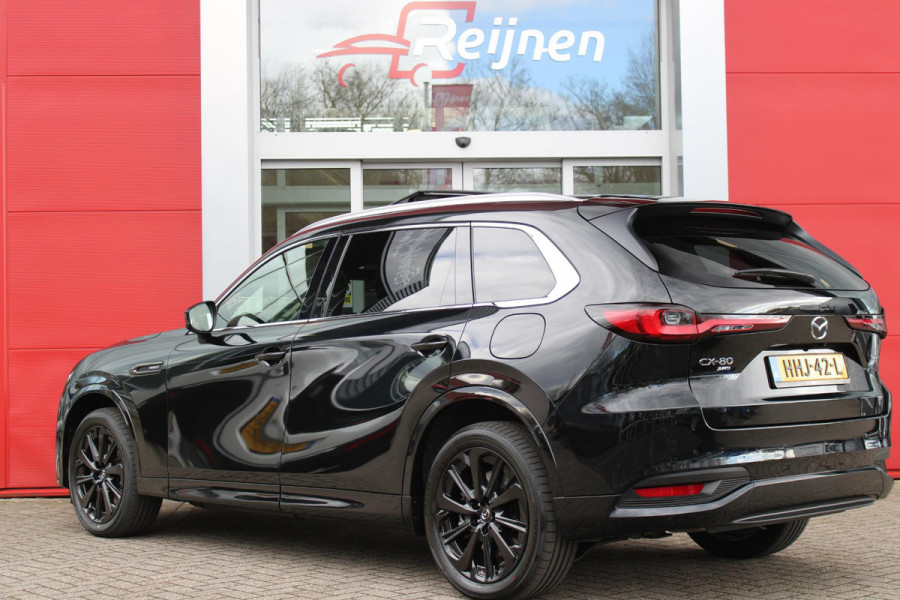 Mazda CX-80 2.5 e-SkyActiv 328PK PHEV HOMURA PLUS | 7-PERSOONS! | DRIVER PERSONALIZATION SYSTEM (GEZICHTSHERKENNING) | ELEKTRISCH BEDIENBARE VOORSTOELEN | FULL LEDEREN BEKLEDING | ADAPTIVE CRUISE CONTROL | 20" LICHTMETALEN VELGEN BLACK | 360° CAMERA | STOEL/STUUR VERWARMING | STOEL VENTILATIE | STOEL VERWARMING ACHTER | ADAPTIVE LED KOPLAMPEN | CLIMATE CONTROL VOOR + ACHTER | NAVIGATIE | APPLE CARPLAY/ANDROID AUTO | PANORAMISCH SCHUIF/KANTEL DAK | PARKEERSENSOREN VOOR EN ACHTER | BOSE AUDIO SYSTEM (12 SPEAKERS) | ELEKTRISCH BEDIENBARE ACHTERKLEP | DRAADLOZE TELEFOON LADER | HEAD U