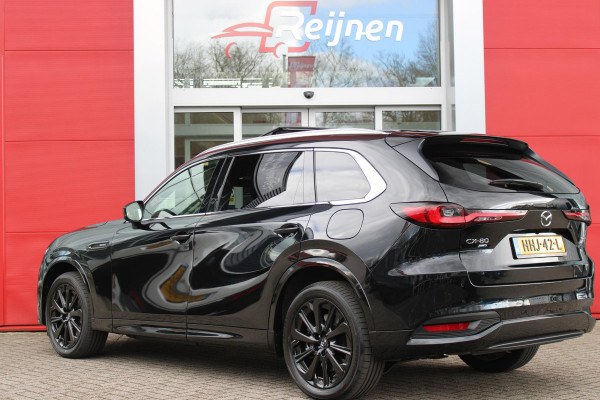 Mazda CX-80 2.5 e-SkyActiv 328PK PHEV HOMURA PLUS | 7-PERSOONS! | DRIVER PERSONALIZATION SYSTEM (GEZICHTSHERKENNING) | ELEKTRISCH BEDIENBARE VOORSTOELEN | FULL LEDEREN BEKLEDING | ADAPTIVE CRUISE CONTROL | 20" LICHTMETALEN VELGEN BLACK | 360° CAMERA | STOEL/STUUR VERWARMING | STOEL VENTILATIE | STOEL VERWARMING ACHTER | ADAPTIVE LED KOPLAMPEN | CLIMATE CONTROL VOOR + ACHTER | NAVIGATIE | APPLE CARPLAY/ANDROID AUTO | PANORAMISCH SCHUIF/KANTEL DAK | PARKEERSENSOREN VOOR EN ACHTER | BOSE AUDIO SYSTEM (12 SPEAKERS) | ELEKTRISCH BEDIENBARE ACHTERKLEP | DRAADLOZE TELEFOON LADER | HEAD U