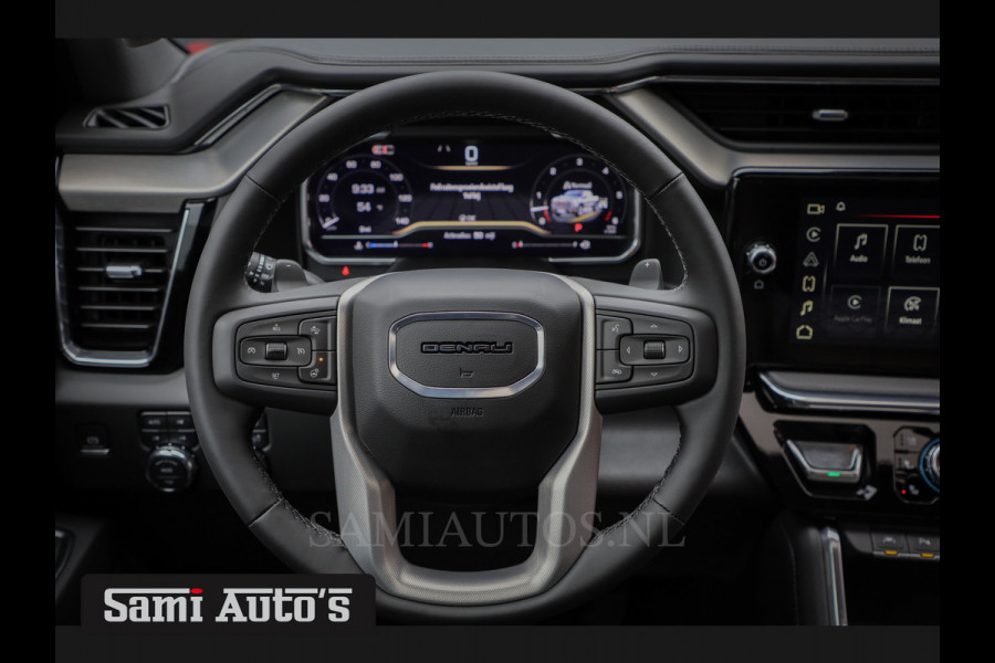 GMC Sierra Denali 6.2 V8 | HUD | 360CAMERA | HEAD-UP | APPLE CARPLAY | VIRTUAL COCKPIT |  BLACK LEDER | | FULL OPTION | DUBBELE CABINE | 5 PERSOONS | PICK UP | VOORRAAD NR 431569