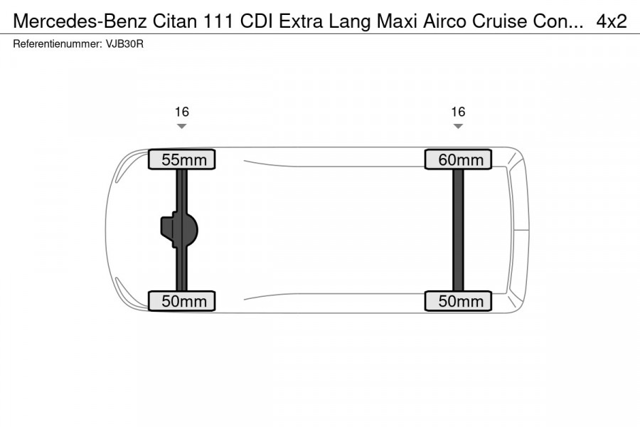 Mercedes-Benz Citan 111 CDI Extra Lang Maxi Airco Cruise Control Bluetooth Trekhaak XXL