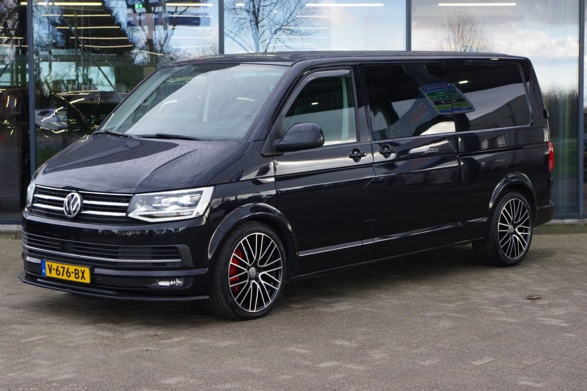 Volkswagen Transporter 2.0 TDI 204 PK DSG-Automaat L2H1 DC Highline, 5-P, Leder, LED, Schuif-Kanteldak, Trekhaak, Carplay, Stoelverwarming, Adap. Cruis