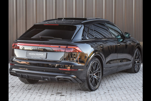 Audi Q8 55TFSI e QUATTRO PRO LINE S COMPETITION | S-SEATS | PANORAMADAK | 4 WIEL BESTURING | B&O SOUND | HEAD-UP | LUCHTVERING | DAB+ |