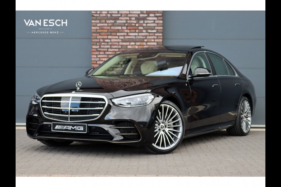 Mercedes-Benz S-Klasse 580 e 4MATIC AMG Line Aut9 | Drive Pilot | Airmatic | Achterasbesturing | Chauffeurspakket | Entertainmentsysteem Achter | MBUX Tablet | Zonweringspakket | Burmester | HUD | Verwarmd Stuurwiel | Massage | Koelbox | 3D-Di