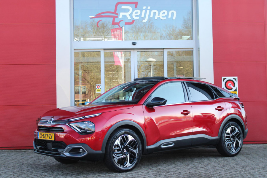 Citroën C4 1.2 130PK AUTOMAAT MAX | PANORAMISCH SCHUIF/KANTEL DAK | NAVIGATIE | HEAD UP DISPLAY | KEYLESS ENTRY/START | CITROËN VISION LED KOPLAMPEN | LEDEREN BEKLEDING | MASSAGE STOELEN | ELEKTRISCH BEDIENBARE BESTUURDERSSTOEL | ACHTERUITRIJ CAMERA | EXTRA GETINTE ACHTER RUITEN | DRAADLOZE APPLE CARPLAY/ANDROID AUTO | 18" LICHTMETALEN VELGEN | STOEL VERWARMING | DAB+ RADIO | ADAPTIVE CRUISE CONTROL | DODEHOEK DETECTIE |