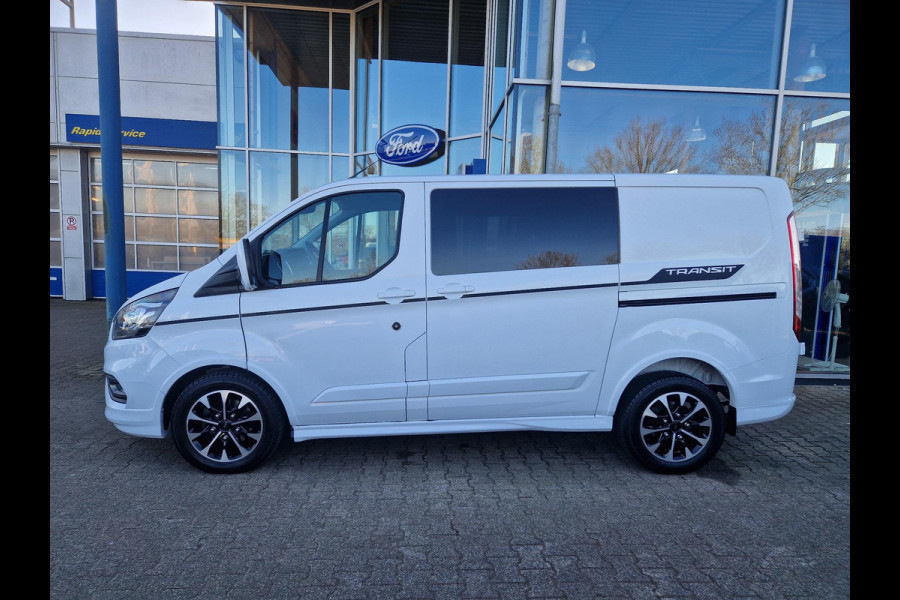 Ford Transit Custom 310 2.0 TDCi EcoBlue 310 L1 Sport Dubbele Cabine | 170pk Automaat | DC | Achteruitrijcamera | 2 schuifdeuren | Stoelverwarming | Zeer netjes!