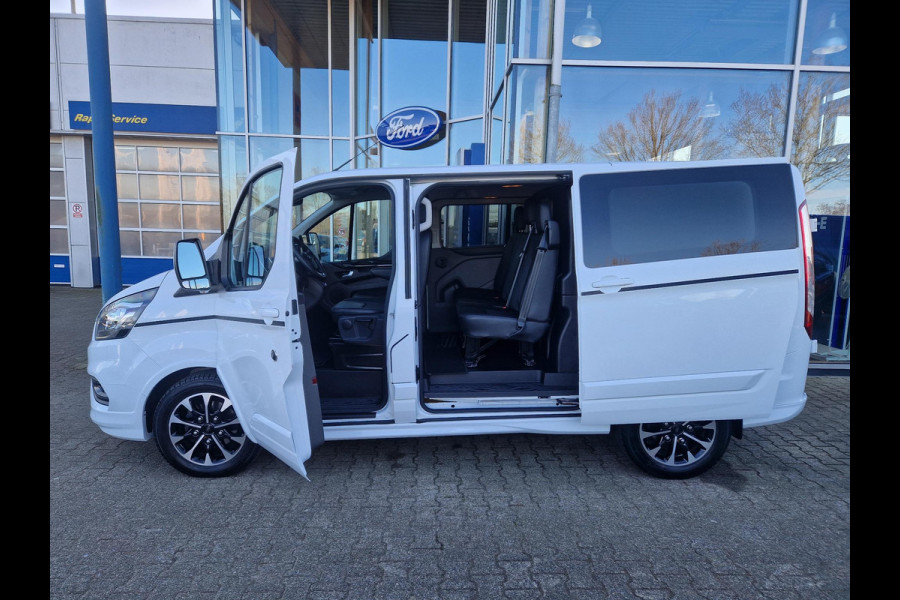 Ford Transit Custom 310 2.0 TDCi EcoBlue 310 L1 Sport Dubbele Cabine | 170pk Automaat | DC | Achteruitrijcamera | 2 schuifdeuren | Stoelverwarming | Zeer netjes!