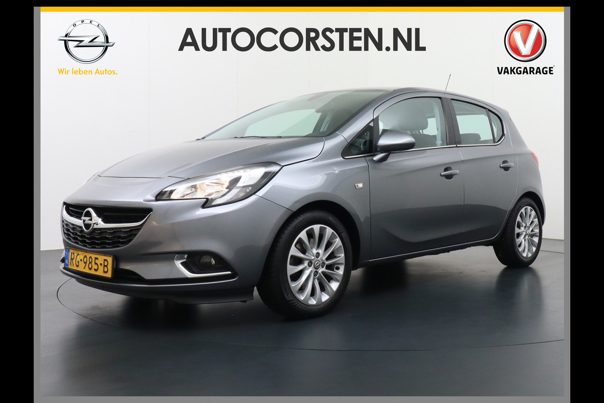 Opel Corsa 5Drs 1.0Turbo 90PK Innovation Ecc Stoel+Stuurverwarming Apple Carplay Android Auto Regen-Lichtsensor Pdc Led DimmendeB.Spiegel Lmv 16" Winterpakket 1+2 Bluetooth Voorruit verwarmbaar 100% Dealeronderhouden! Zeer Compleet!