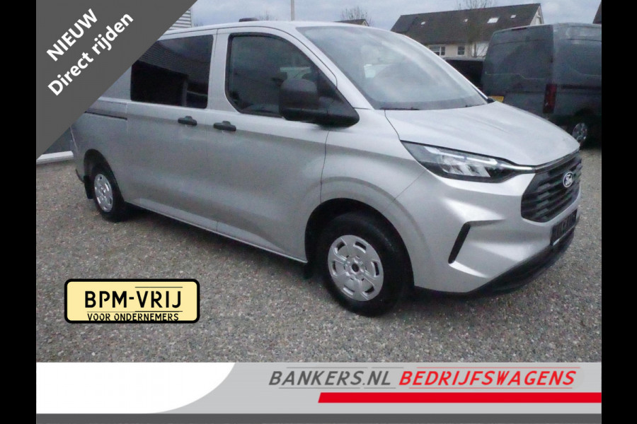 Ford Transit Custom 2.0TDCI 150PK, L2H1, Dubbel Cabine, Airco, Nieuw direct uit voorraad leverbaar, Met 5 jaar Ford garantie/ max 200.000 KM