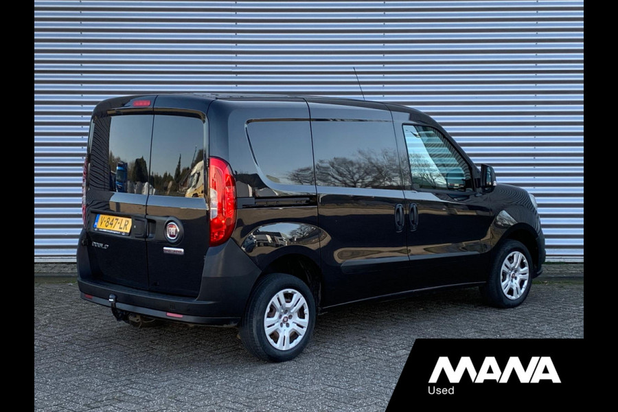 Fiat Dobló Cargo 1.3 MJ L1H1 Actual Airco Trekhaak Bluetooth 12V Betonplex USB Zwart AUX ASR