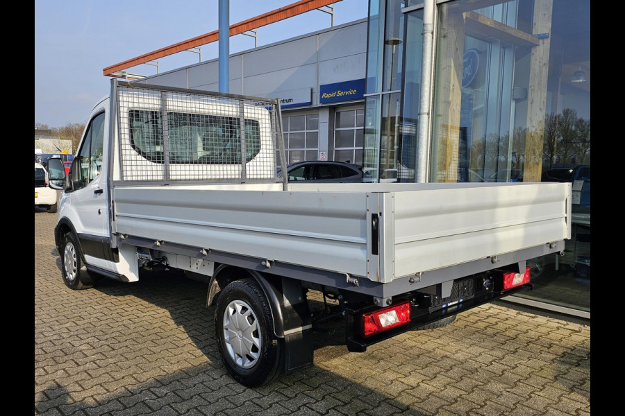Ford Transit 350 2.0 TDCi 350 L2 | Open laadbak | Airco | Cruise control | Aluminium laadbak breed | Reservewiel | Voorruitverwarming | Bijrijdersbank | 3-zits