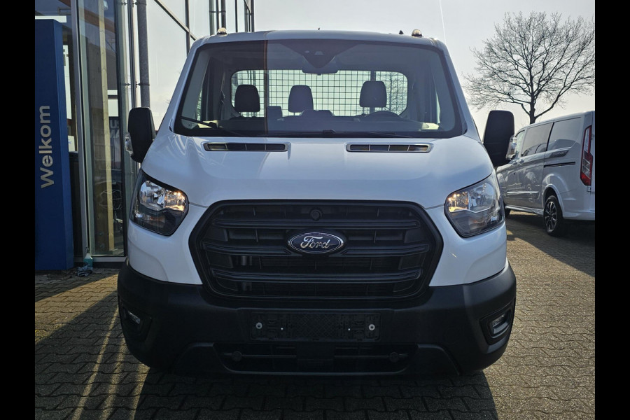 Ford Transit 350 2.0 TDCi 350 L2 | Open laadbak | Airco | Cruise control | Aluminium laadbak breed | Reservewiel | Voorruitverwarming | Bijrijdersbank | 3-zits