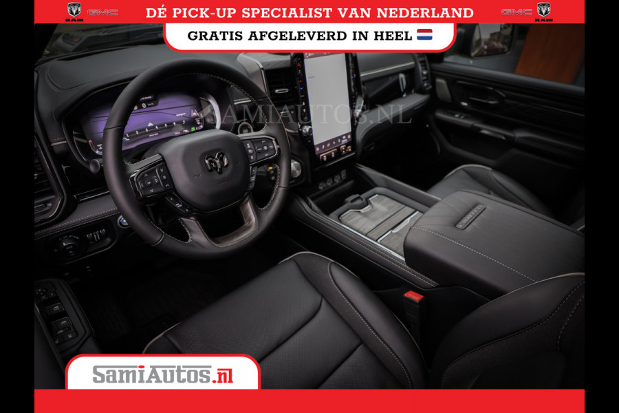 Dodge Ram 1500 LIMITED NIGHT DE MEEST LUXUEUZE PICK UP HIGH OUTPUT H.O 540PK 706 Nm 2025 | XB9 | MASSAGE | BOM VOL | CREW CAB | DUBBELE CABINE | GRIJSKENTEKEN | VOORRAAD NR 2318 - 5415