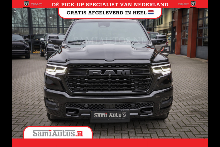 Dodge Ram 1500 LIMITED SPORT DE MEEST LUXUEUZE PICK UP HIGH OUTPUT H.O 540PK 706 Nm 2025 | XB9 | MASSAGE | BOM VOL | CREW CAB | DUBBELE CABINE | GRIJSKENTEKEN | VOORRAAD NR 2327 - 5407