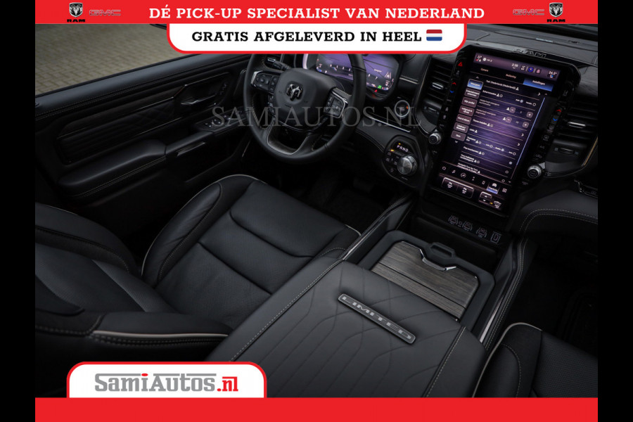 Dodge Ram 1500 LIMITED NIGHT H.O 540PK 706 Nm 2025 | XB9 | MASSAGE | BOM VOL | CREW CAB | DUBBELE CABINE | GRIJSKENTEKEN | DE MEEST LUXUEUZE en BEGEERDE Pick-up | VOORRAAD NR 2357 - 5182