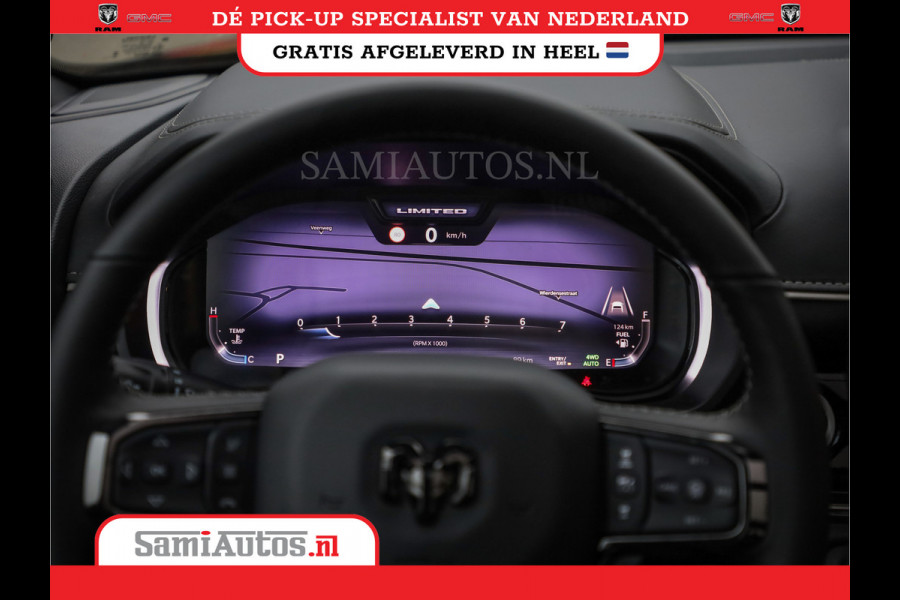 Dodge Ram 1500 LIMITED NIGHT H.O 540PK 706 Nm 2025 | XB9 | MASSAGE | BOM VOL | CREW CAB | DUBBELE CABINE | GRIJSKENTEKEN | DE MEEST LUXUEUZE en BEGEERDE Pick-up | VOORRAAD NR 2357 - 5182