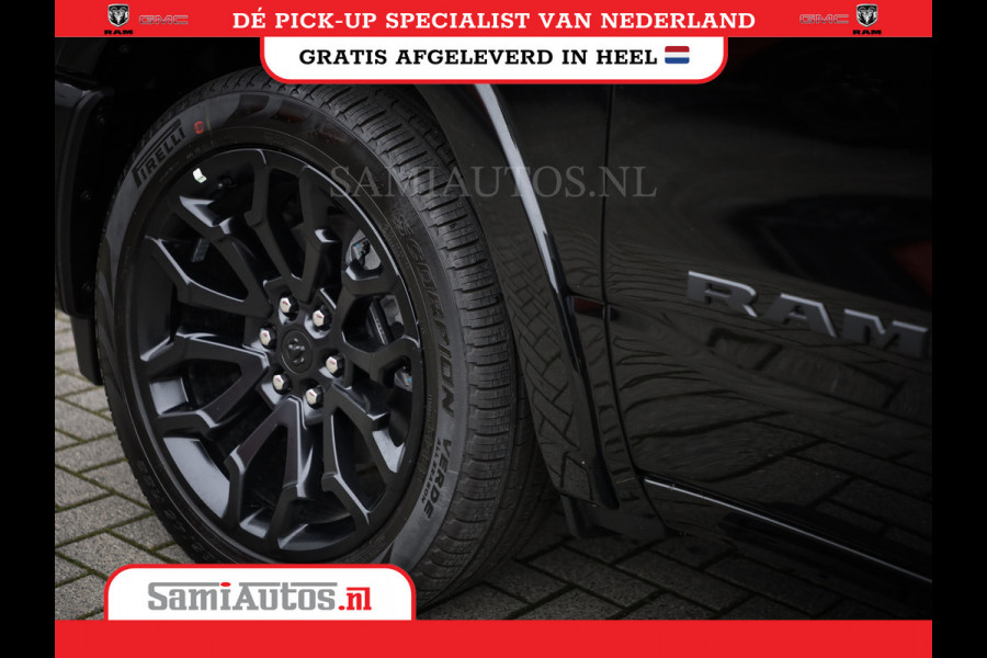 Dodge Ram 1500 LIMITED NIGHT H.O 540PK 706 Nm 2025 | XB9 | MASSAGE | BOM VOL | CREW CAB | DUBBELE CABINE | GRIJSKENTEKEN | DE MEEST LUXUEUZE en BEGEERDE Pick-up | VOORRAAD NR 2357 - 5182