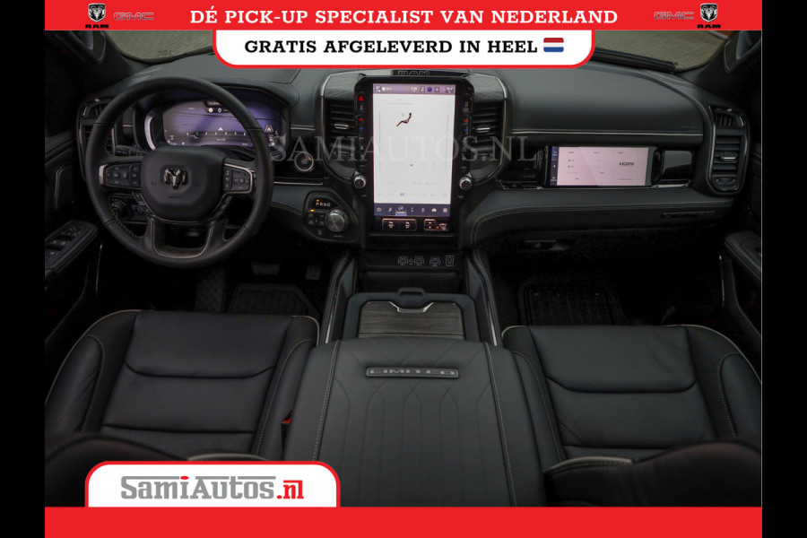 Dodge Ram 1500 LIMITED NIGHT H.O 540PK 706 Nm 2025 | XB9 | MASSAGE | BOM VOL | CREW CAB | DUBBELE CABINE | GRIJSKENTEKEN | DE MEEST LUXUEUZE en BEGEERDE Pick-up | VOORRAAD NR 2357 - 5182
