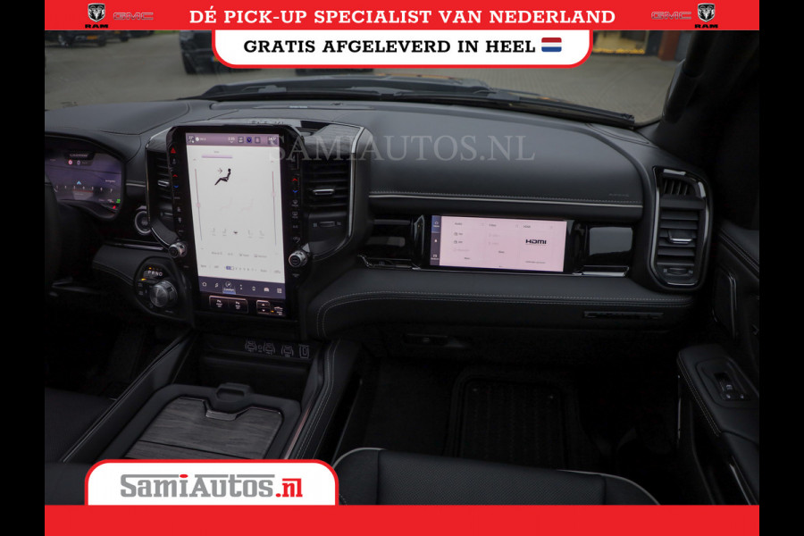 Dodge Ram 1500 LIMITED NIGHT H.O 540PK 706 Nm 2025 | XB9 | MASSAGE | BOM VOL | CREW CAB | DUBBELE CABINE | GRIJSKENTEKEN | DE MEEST LUXUEUZE en BEGEERDE Pick-up | VOORRAAD NR 2357 - 5182