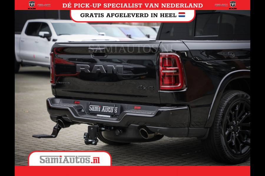 Dodge Ram 1500 LIMITED NIGHT H.O 540PK 706 Nm 2025 | XB9 | MASSAGE | BOM VOL | CREW CAB | DUBBELE CABINE | GRIJSKENTEKEN | DE MEEST LUXUEUZE en BEGEERDE Pick-up | VOORRAAD NR 2357 - 5182
