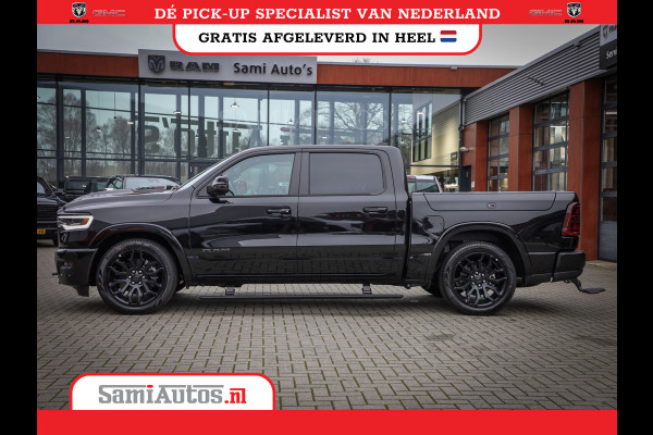 Dodge Ram 1500 LIMITED NIGHT H.O 540PK 706 Nm 2025 | XB9 | MASSAGE | BOM VOL | CREW CAB | DUBBELE CABINE | GRIJSKENTEKEN | DE MEEST LUXUEUZE en BEGEERDE Pick-up | VOORRAAD NR 2357 - 5182