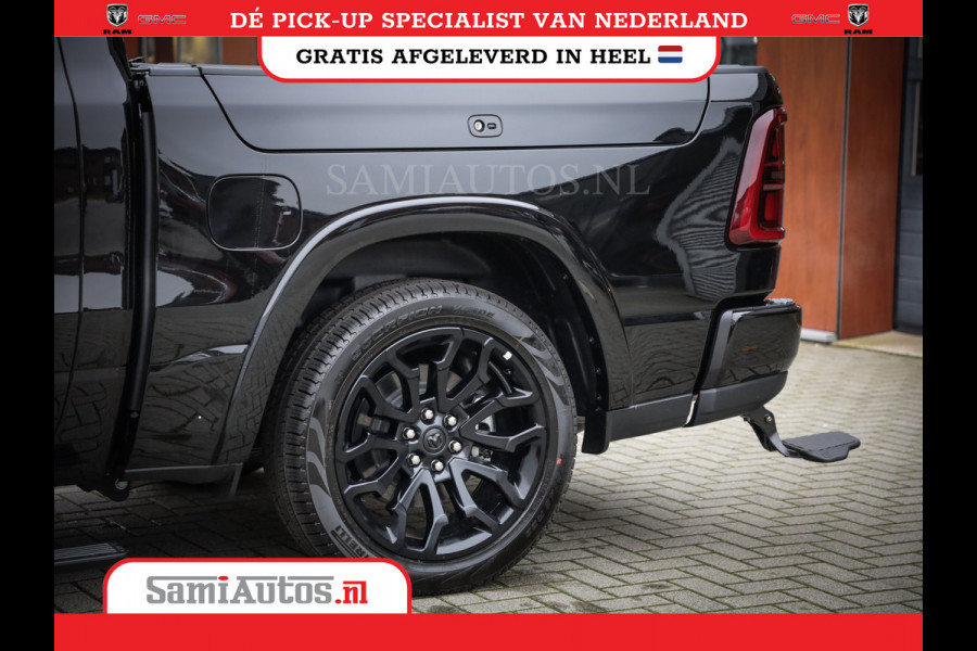 Dodge Ram 1500 LIMITED NIGHT H.O 540PK 706 Nm 2025 | XB9 | MASSAGE | BOM VOL | CREW CAB | DUBBELE CABINE | GRIJSKENTEKEN | DE MEEST LUXUEUZE en BEGEERDE Pick-up | VOORRAAD NR 2357 - 5182
