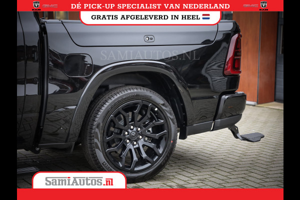 Dodge Ram 1500 LIMITED NIGHT H.O 540PK 706 Nm 2025 | XB9 | MASSAGE | BOM VOL | CREW CAB | DUBBELE CABINE | GRIJSKENTEKEN | DE MEEST LUXUEUZE en BEGEERDE Pick-up | VOORRAAD NR 2357 - 5182