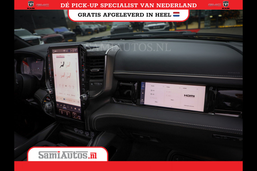 Dodge Ram 1500 LIMITED NIGHT H.O 540PK 706 Nm 2025 | XB9 | MASSAGE | BOM VOL | CREW CAB | DUBBELE CABINE | GRIJSKENTEKEN | DE MEEST LUXUEUZE en BEGEERDE Pick-up | VOORRAAD NR 2357 - 5182