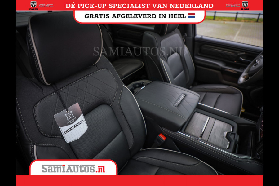 Dodge Ram 1500 LIMITED NIGHT H.O 540PK 706 Nm 2025 | XB9 | MASSAGE | BOM VOL | CREW CAB | DUBBELE CABINE | GRIJSKENTEKEN | DE MEEST LUXUEUZE en BEGEERDE Pick-up | VOORRAAD NR 2357 - 5182