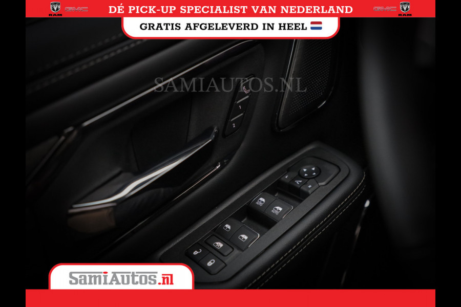Dodge Ram 1500 LIMITED NIGHT H.O 540PK 706 Nm 2025 | XB9 | MASSAGE | BOM VOL | CREW CAB | DUBBELE CABINE | GRIJSKENTEKEN | DE MEEST LUXUEUZE en BEGEERDE Pick-up | VOORRAAD NR 2357 - 5182