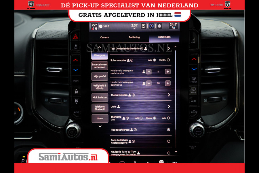 Dodge Ram 1500 LIMITED NIGHT H.O 540PK 706 Nm 2025 | XB9 | MASSAGE | BOM VOL | CREW CAB | DUBBELE CABINE | GRIJSKENTEKEN | DE MEEST LUXUEUZE en BEGEERDE Pick-up | VOORRAAD NR 2357 - 5182