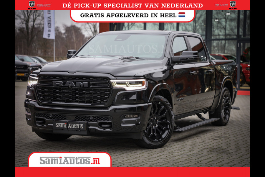 Dodge Ram 1500 LIMITED NIGHT H.O 540PK 706 Nm 2025 | XB9 | MASSAGE | BOM VOL | CREW CAB | DUBBELE CABINE | GRIJSKENTEKEN | DE MEEST LUXUEUZE en BEGEERDE Pick-up | VOORRAAD NR 2357 - 5182