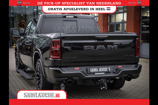 Dodge Ram 1500 LIMITED NIGHT H.O 540PK 706 Nm 2025 | XB9 | MASSAGE | BOM VOL | CREW CAB | DUBBELE CABINE | GRIJSKENTEKEN | DE MEEST LUXUEUZE en BEGEERDE Pick-up | VOORRAAD NR 2357 - 5182
