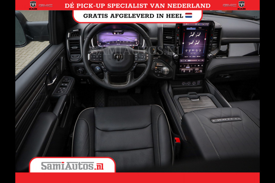 Dodge Ram 1500 LIMITED NIGHT H.O 540PK 706 Nm 2025 | XB9 | MASSAGE | BOM VOL | CREW CAB | DUBBELE CABINE | GRIJSKENTEKEN | DE MEEST LUXUEUZE en BEGEERDE Pick-up | VOORRAAD NR 2357 - 5182