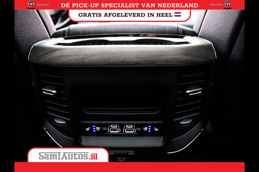 Dodge Ram 1500 LIMITED NIGHT H.O 540PK 706 Nm 2025 | XB9 | MASSAGE | BOM VOL | CREW CAB | DUBBELE CABINE | GRIJSKENTEKEN | DE MEEST LUXUEUZE en BEGEERDE Pick-up | VOORRAAD NR 2357 - 5182