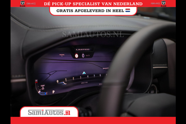 Dodge Ram 1500 LIMITED NIGHT H.O 540PK 706 Nm 2025 | XB9 | MASSAGE | BOM VOL | CREW CAB | DUBBELE CABINE | GRIJSKENTEKEN | DE MEEST LUXUEUZE en BEGEERDE Pick-up | VOORRAAD NR 2357 - 5182