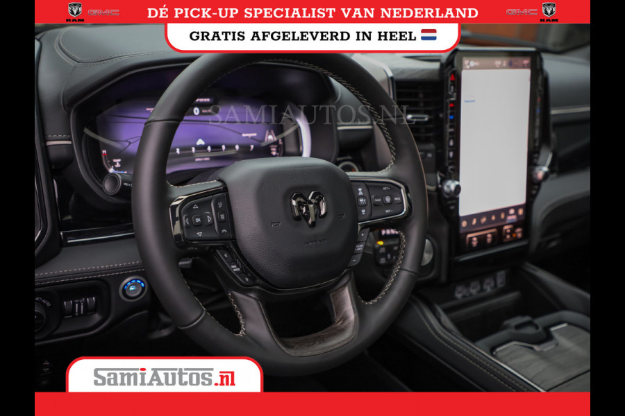 Dodge Ram 1500 LIMITED NIGHT H.O 540PK 706 Nm 2025 | XB9 | MASSAGE | BOM VOL | CREW CAB | DUBBELE CABINE | GRIJSKENTEKEN | DE MEEST LUXUEUZE en BEGEERDE Pick-up | VOORRAAD NR 2357 - 5182